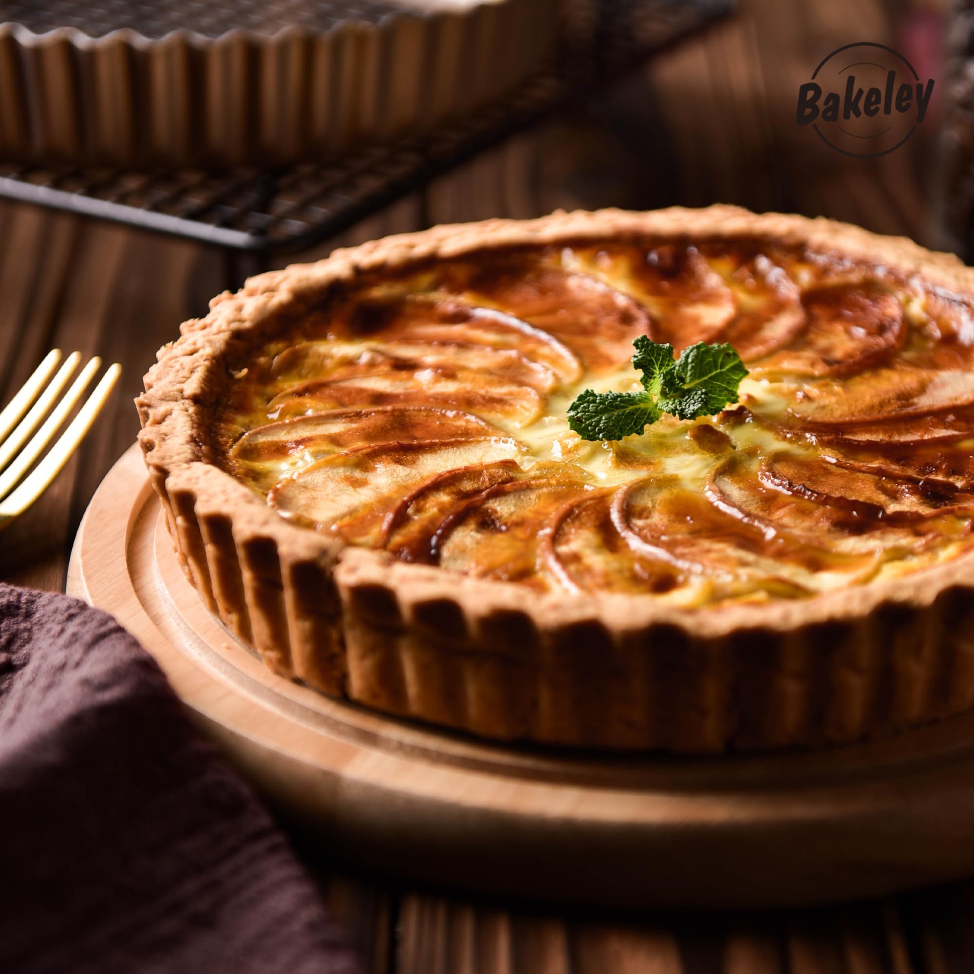 Okrągła patelnia do ciasta z nieprzywierającą powłoką nieprzywierającą ze zdejmowanym luźnym dnem, patelnia do quiche do pieczenia w piekarniku