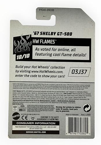 Miniatura 2 de Hot Wheels 2019 HW Flames - Shelby GT-500 '67 Azul oscuro