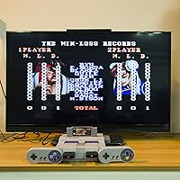 Vista 2 de MODESLAB - Paquete de 2 controles inalámbricos de 2.4 GHz compatibles con SNES retro conector de 7 pines recargable Plug & Play (versión USB no PC)