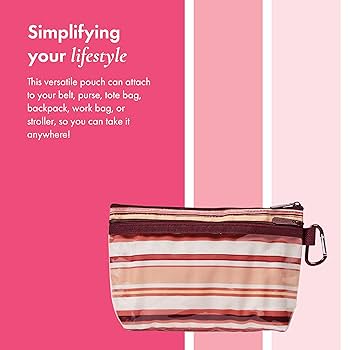 Amazon.com: THIRTY-ONE Sedona Stripe Clear Clip Pouch with