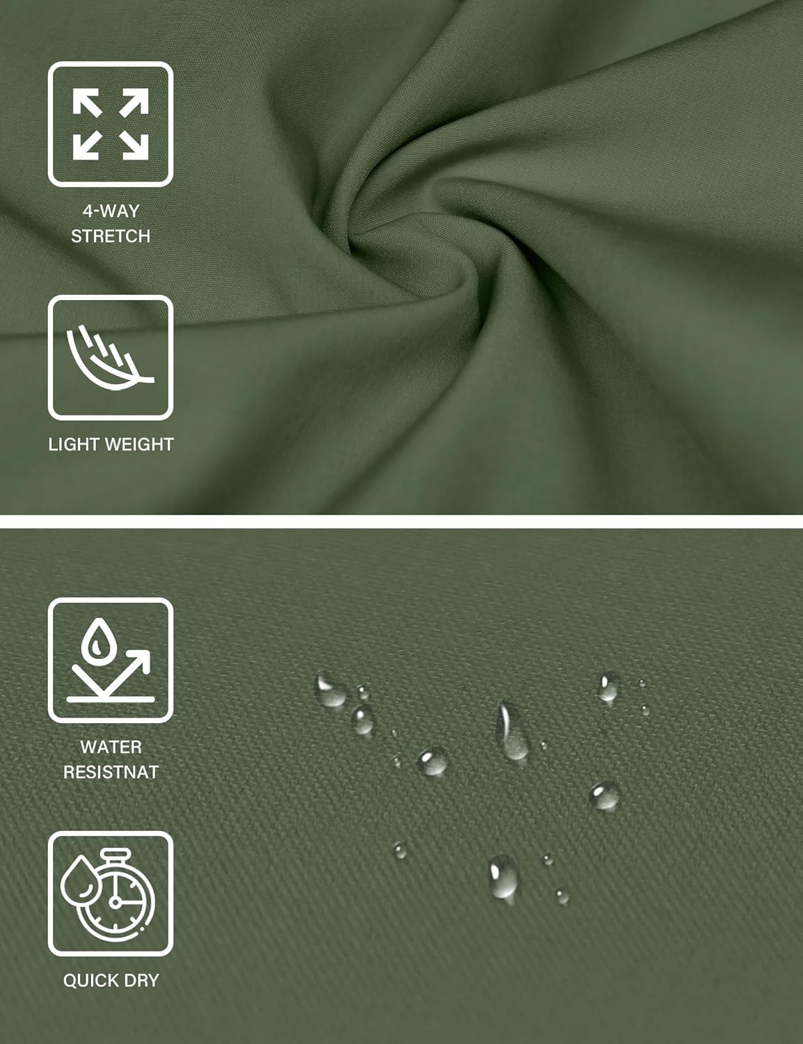 COOTRY Women's Plus Size 9'' Hiking Cargo Shorts Quick Dry Athletic Travel Golf Bermuda Shorts with Zipper Pockets - Image 4