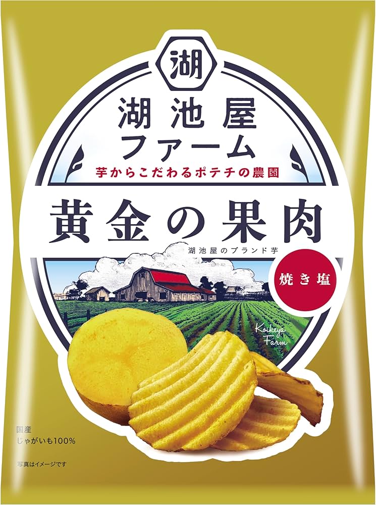 Amazon.co.jp: 湖池屋 湖池屋ファーム 黄金の果肉 焼き塩 55g
