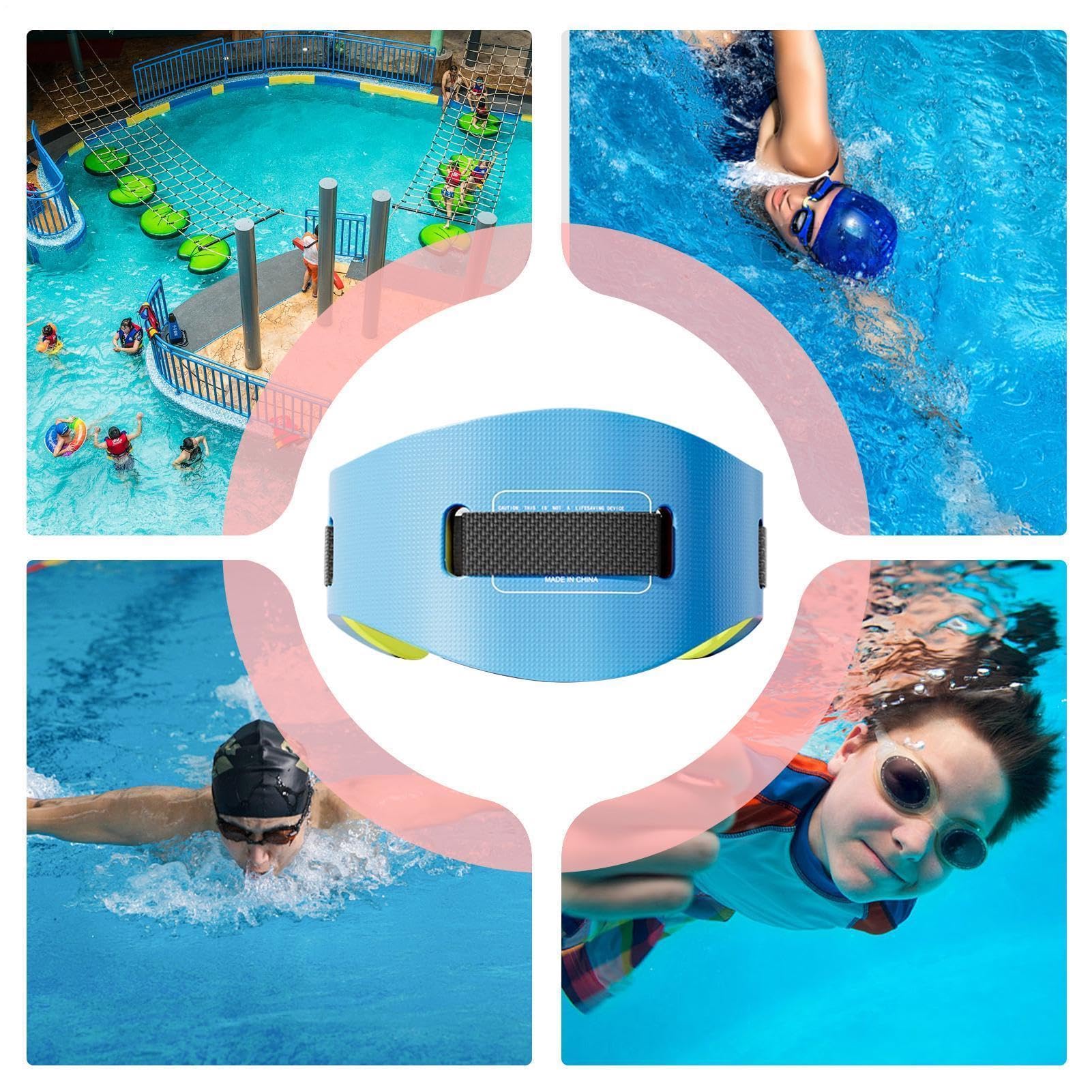 Galleggianti per Piscina Attrezzatura Esercizi Regolabile Sicura | Cintura Nuoto e Galleggianti Piscina per Bambini e Adulti per Aqua Jogging Fitness Allenamenti Outdoor Spiaggia Fiume e Mare