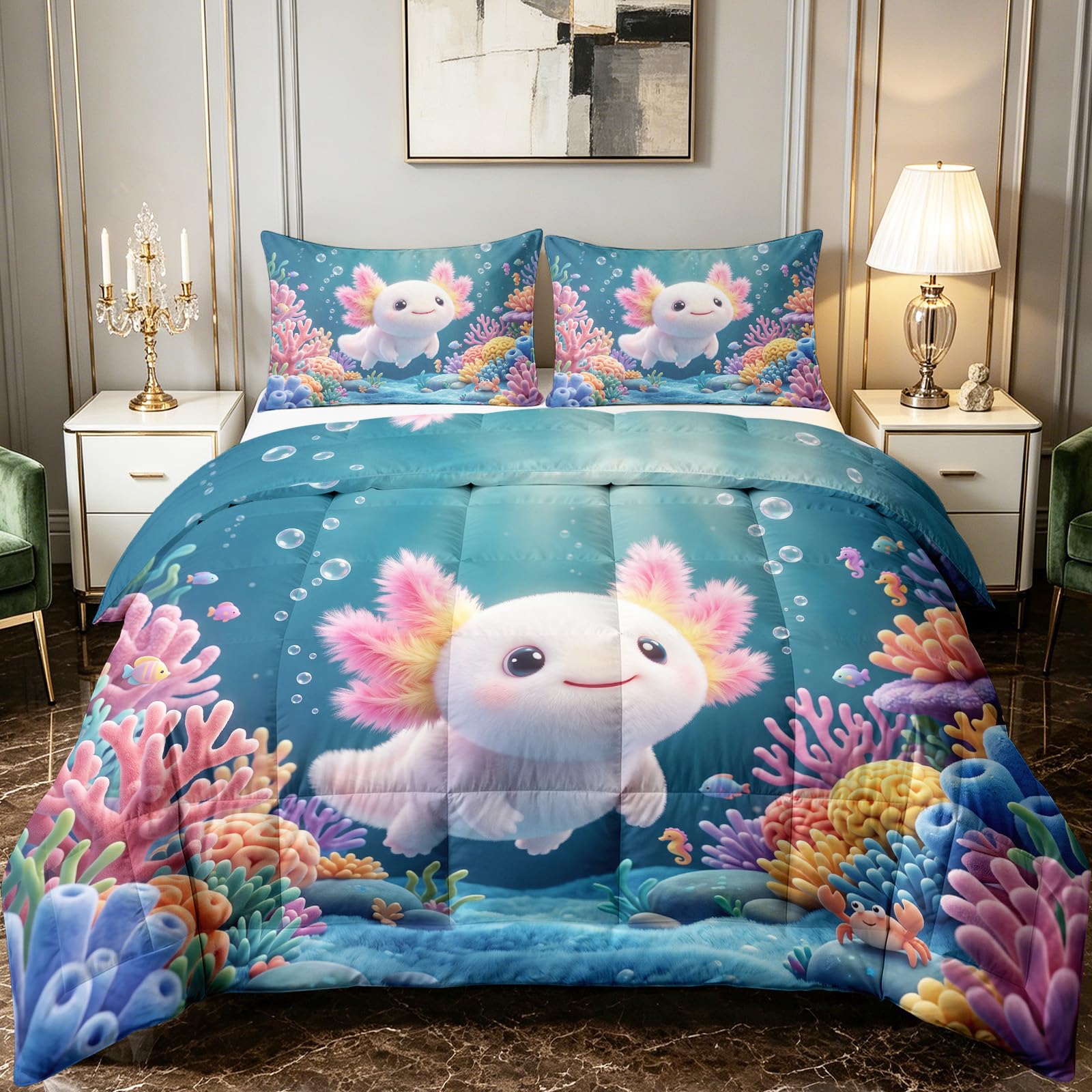 Generisch 4 Jahreszeiten Bettdecke 260 x 240 cm, Wende Cartoon 3D