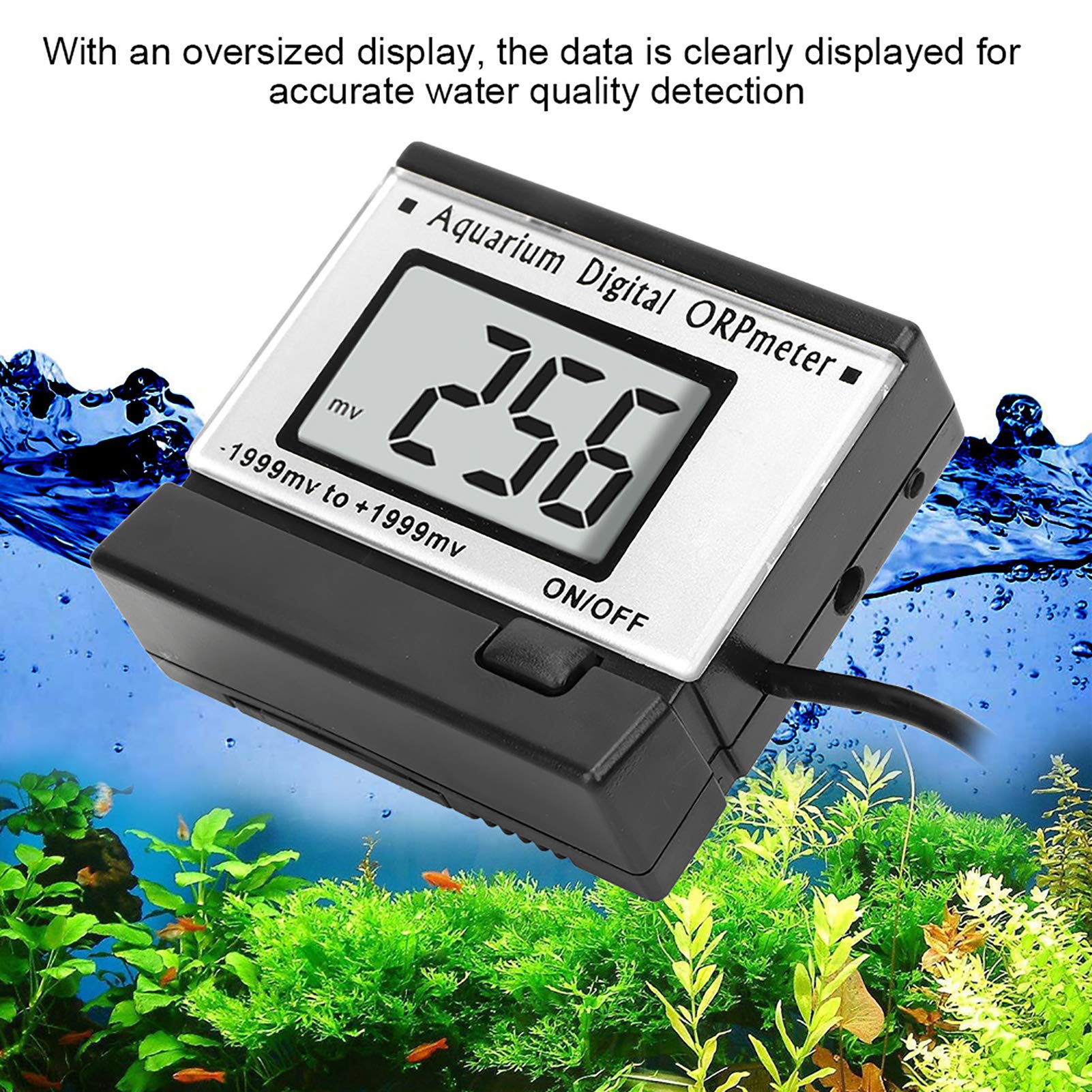 FTVOGUE ORP Water Tester Tester LCD Wyświetl Monitor Wodny Akwarium do Uzdatniania Wody w Laboratorium (wtyczka UE)