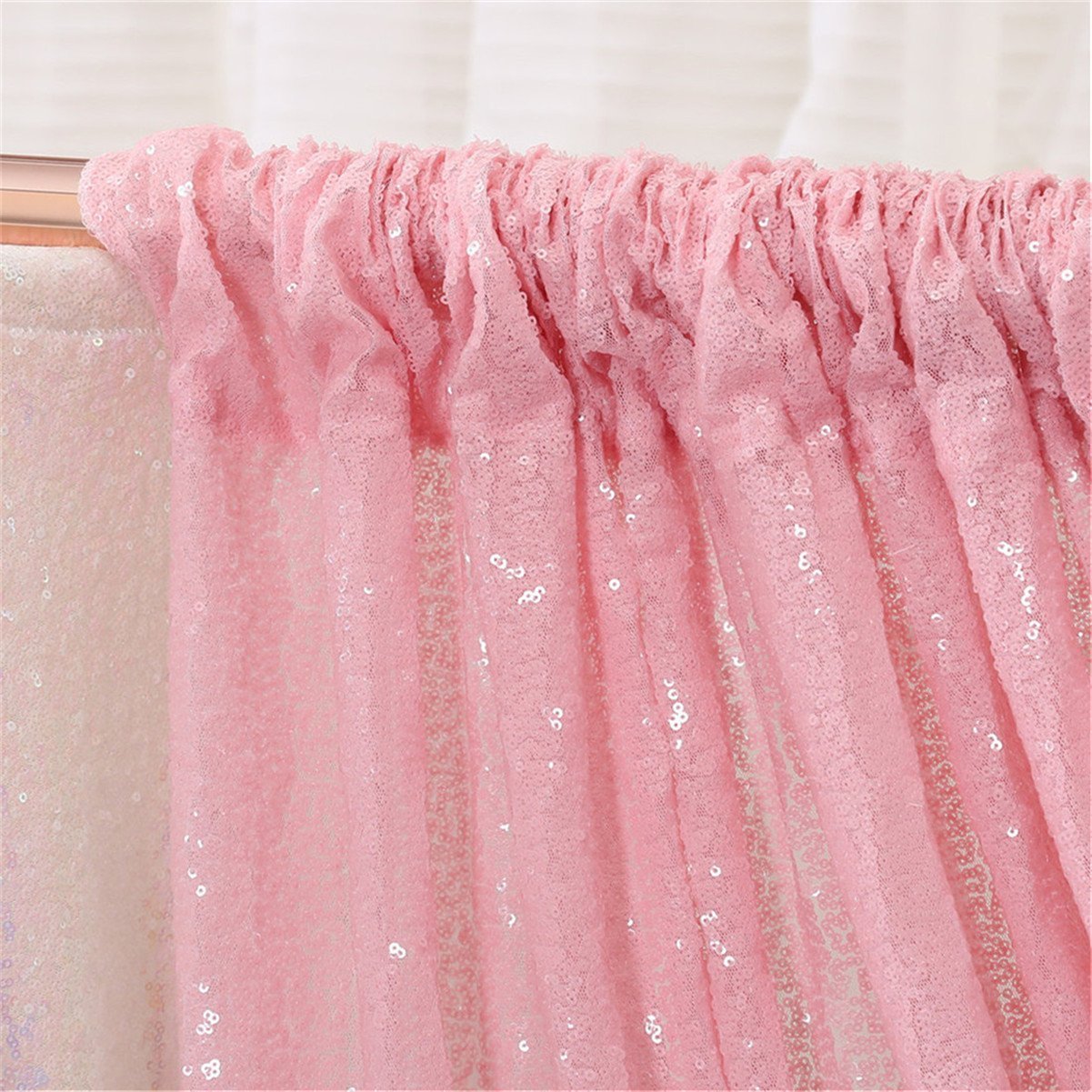 Eternal Beauty 305x305cm Pink Shinny Sequin Photography Backdrop Party Prom Wedding Youtobe Banquet Photo Background (10x10 feet) — view 4