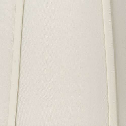 Miniatura 2 de Juego de 2 pantallas ovaladas de lámpara pellizcadas color crema, pequeñas de 9 pulgadas de ancho x 6.5 pulgadas de profundidad en la parte superior