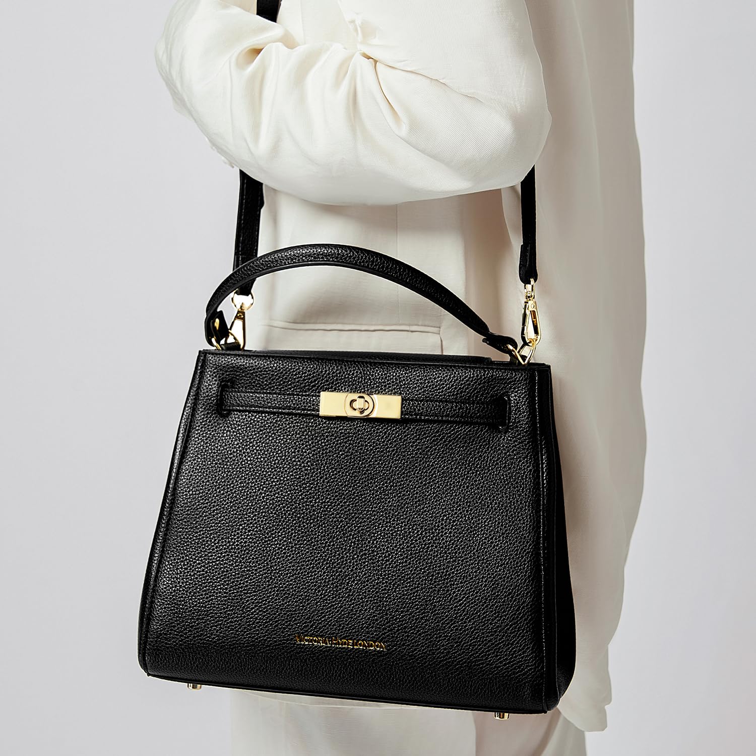 VICTORIA HYDE Bolso de mano para mujer, piel sintética, elegante, bolso de hombro grande, bolso de hombro para mujer, con varios compartimentos para trabajo, escuela, viajes