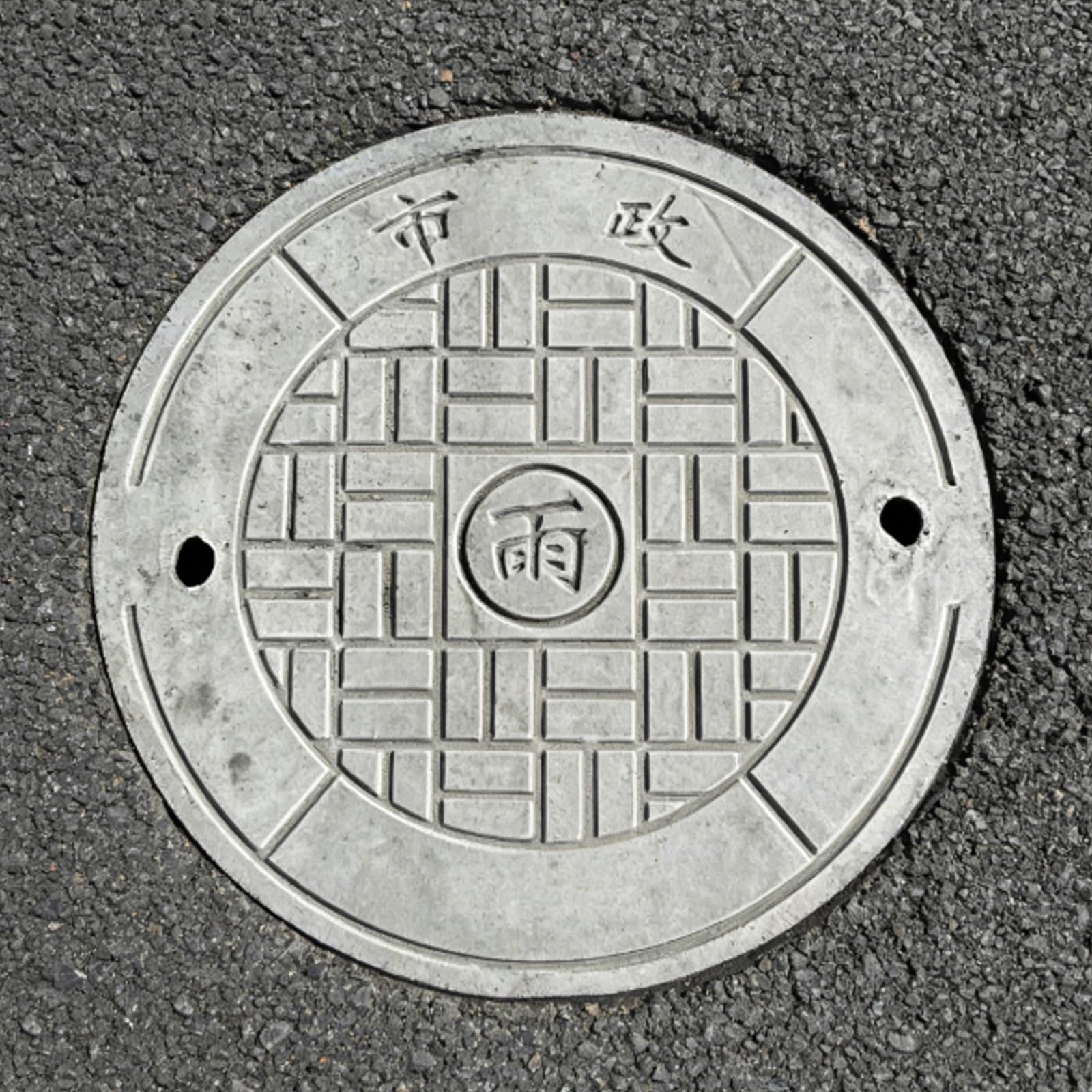 Coperchio Del Tombino Rotondo con Gancio, Chiusino Pozzetto per Fosse Settiche in Fibrocemento d'Acciaio per Vialetti, Capacità di Sovraccarico D400(50cm/20in)