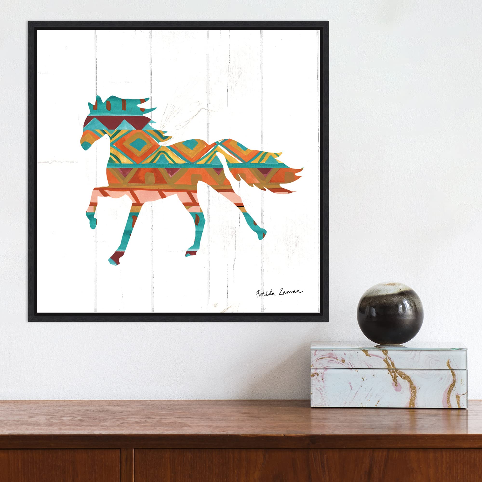 Amanti Art Southwestern Vibes IV koń autorstwa Farida Zaman płótno sztuka oprawiona
