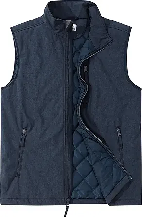 Men's Lightweight Waterproof Windproof Zip-Up Sleeveless Vest for Outdoor Activities