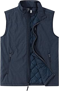 Men's Casual Outerwear Vest Lightweight Winter Zip Up Sleeveless Jacket for Hiking Travel Golf Running