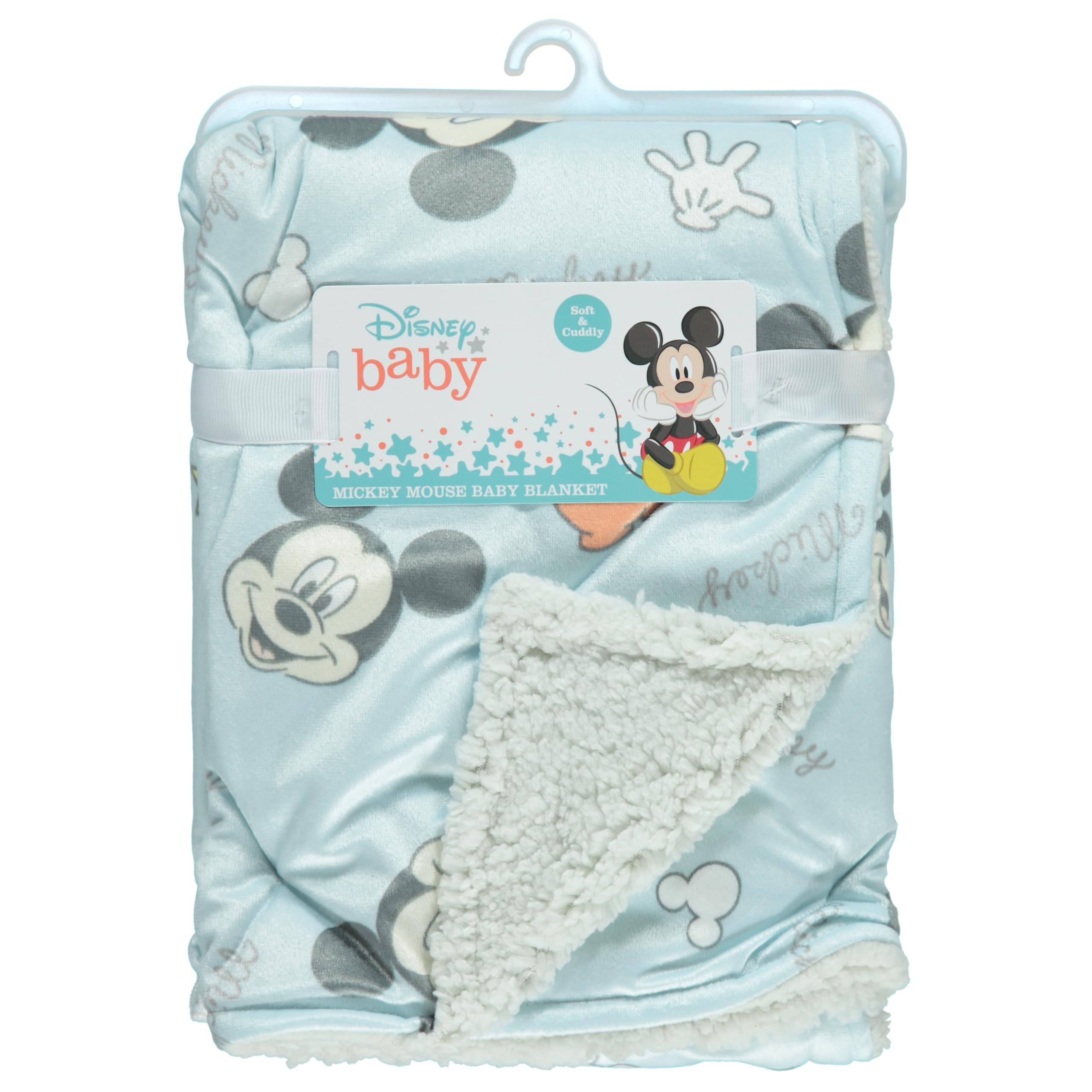 Disney Character Dwustronny, pluszowy, pluszowy, z norek i sherpa, super miękki, pluszowy, dla noworodka, rozmiar 76,2 x 101,6 cm