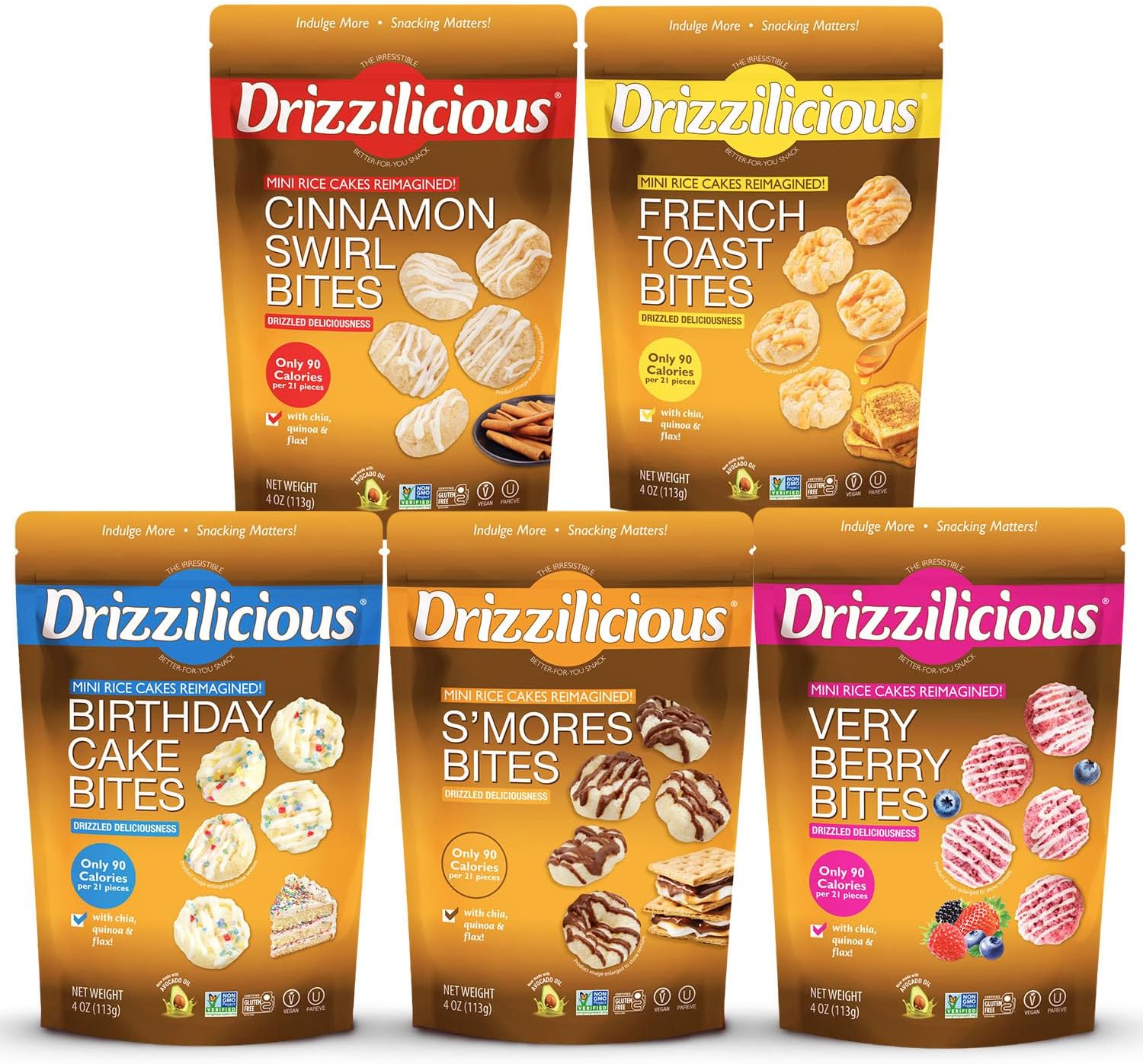 Drizzilicious Mini Rice Cake Bites Variety Pack