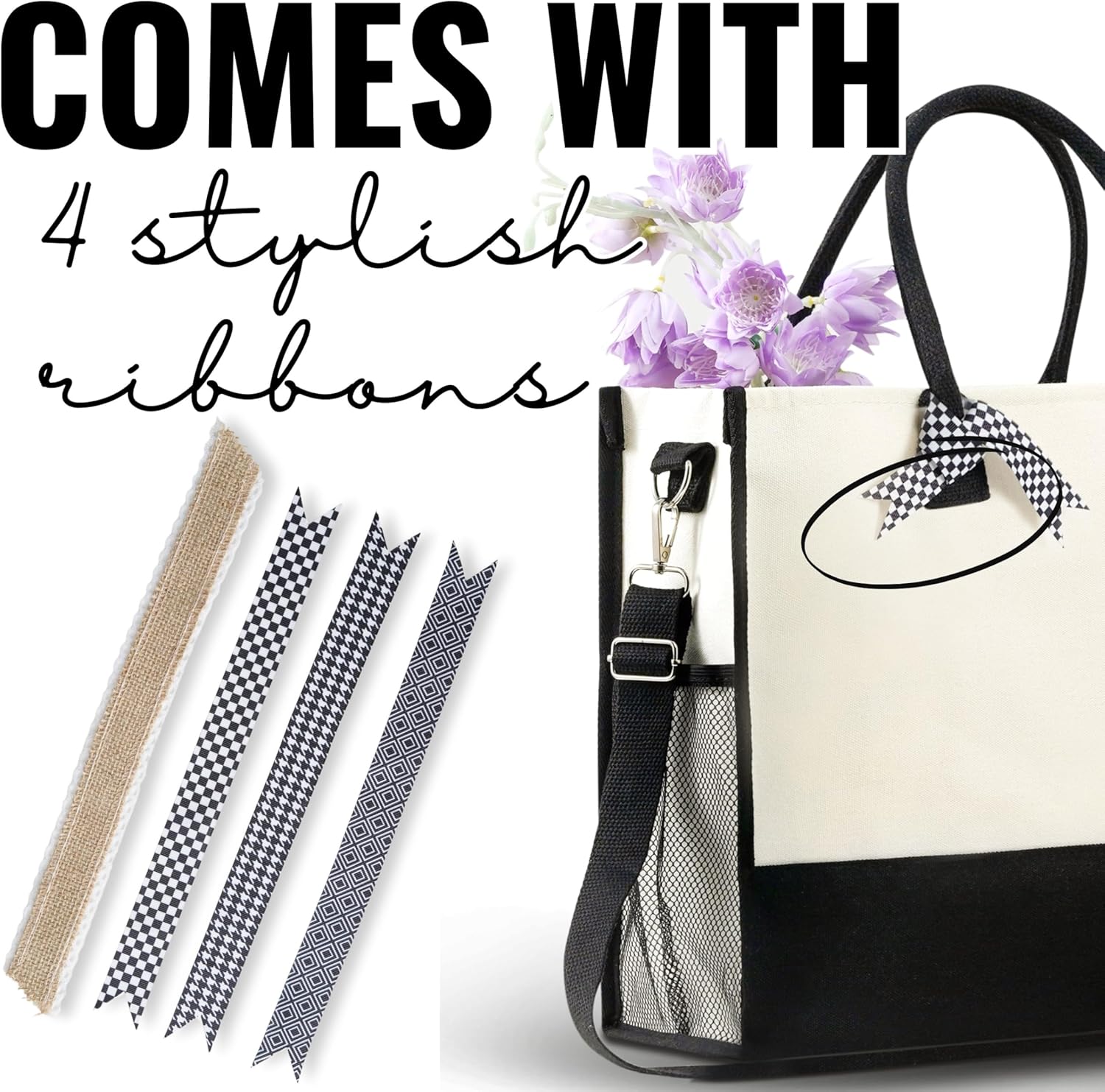 InnoBeta Mexican Gifts for Women, Canvas Tote Bag for Friends, Coworkers with Zipper & Shoulder Strap for Birthday