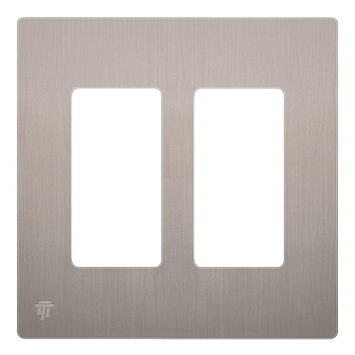 Miniatura 803 de ENERLITES SI8834-BK - Placa de pared decorativa sin tornillos, cubierta de enchufe segura, 4 entradas, 4.68 x 8.30 pulgadas (alto x largo), Negro