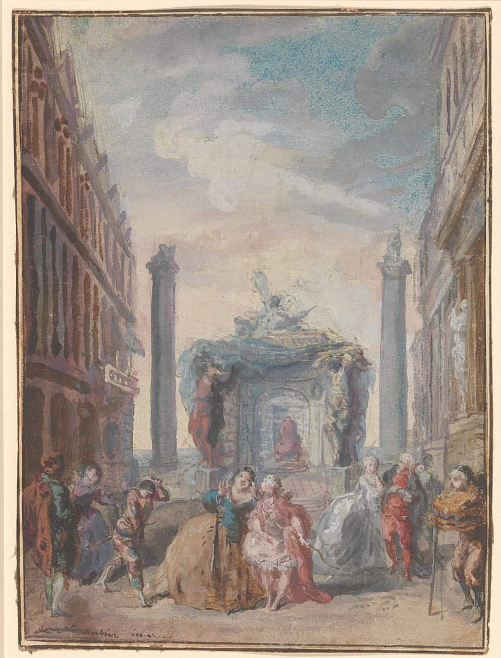 SERENDIPITP Aesthetic Poster Photo Wall Print Retro Picture Venetian Festivals by Gabriel De Saint Aubin Modern Wall Artwork for Home Decor 60x90cm
