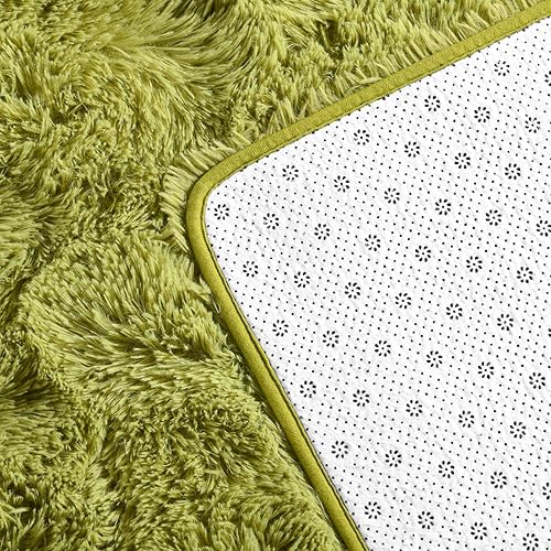 Miniatura 42 de Alfombra de pelo largo, mullida, afelpada, grande, 4 x 6 pies, teñido anudado, suave, esponjosa, sala de estar, dormitorio, interiores, habitación