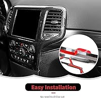 Vista 4 de RT-TCZ Consola central de fibra de carbono Navegación multimedia Panel GPS Trim Cubierta Decoración Interior Accesorios para Jeep Grand Cherokee