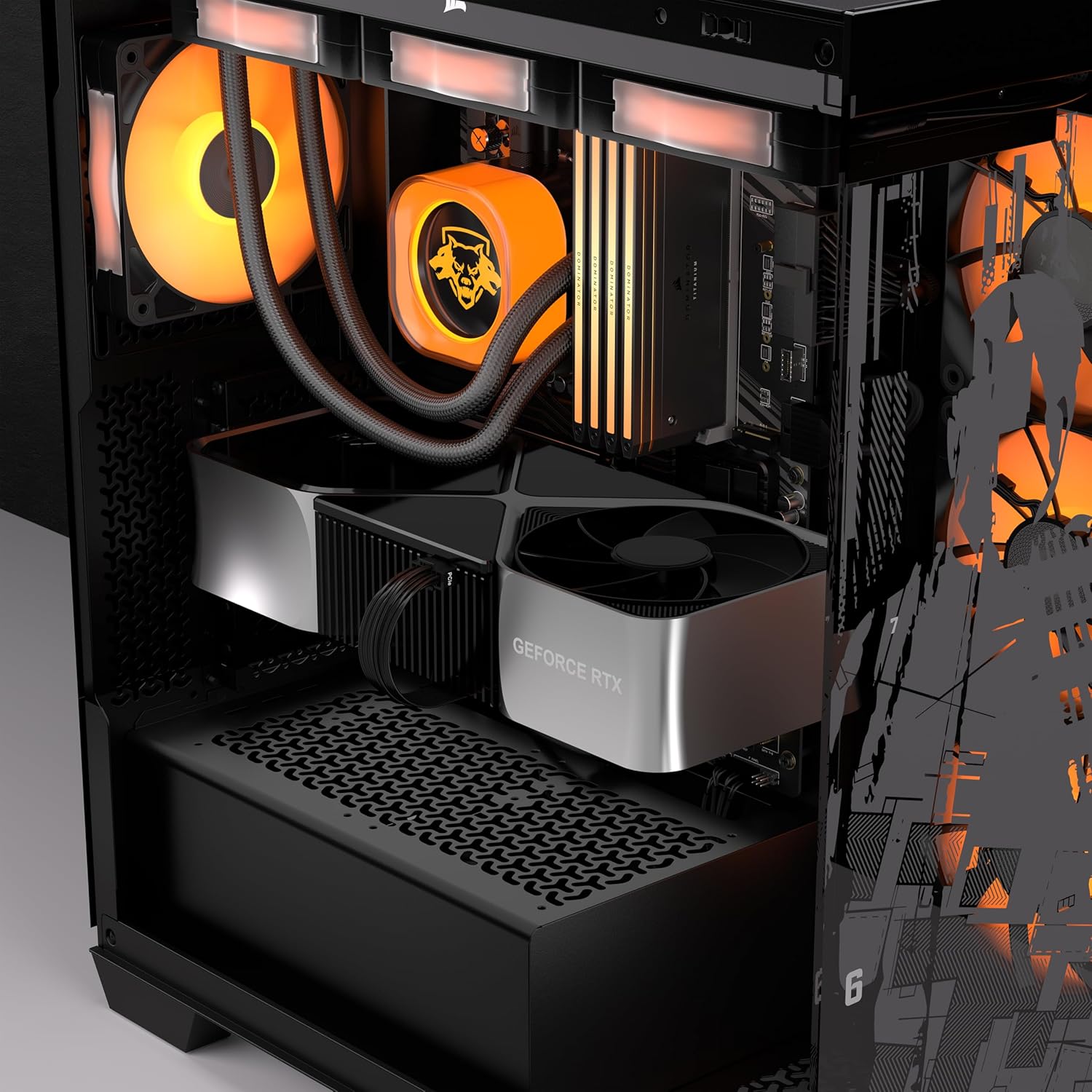 CORSAIR 3500X Call of Duty®: Black Ops 6 Edition Mid-Tower ATX PC Case – Panoramic Tempered Glass, Spacious Interior, ASUS BTF and MSI Project Zero Reverse Motherboard Compatible, No Fans Included