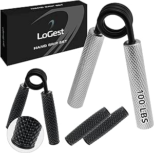 Logest Metal Hand Grip Strengthener 100LB-350LB No Slip Heavy-Duty Grip Strengthener with Gift Box, Great Wrist &amp; Forearm Hand Exerciser, Home Gym, Hand Gripper Grip Strength Trainer