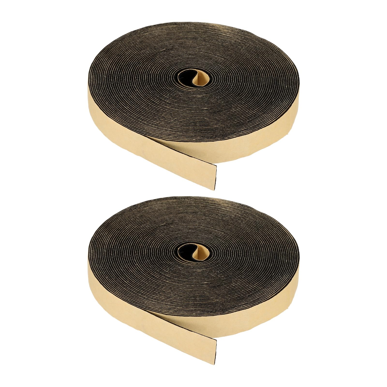 PATIKIL Foam Insulation Tape, 2Pcs 20mm W x 1mm t x 10 Meter Self Adhesive Weather Stripping Door Seal Strip for Door Window Air Conditioning, Black