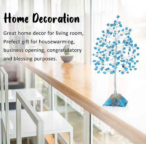 Miniatura 10 de Árbol de la vida de los siete chakras, árbol de cristal para energía positiva, árbol de Feng Shui, árbol artificial, decoración de cristal, árbol