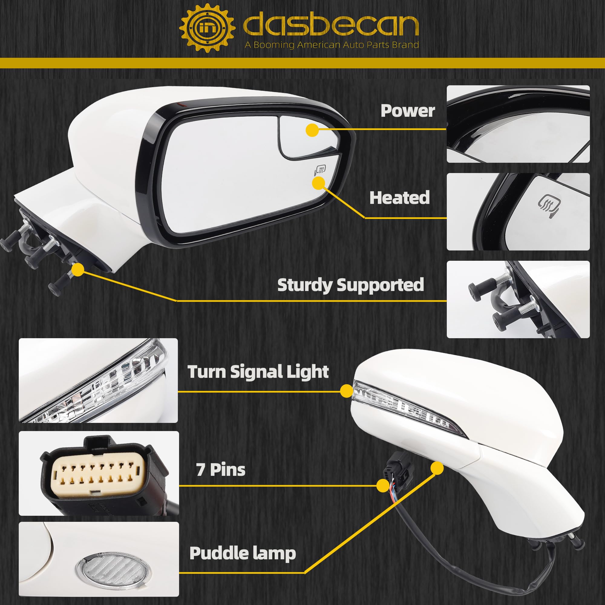 Amazon.com: Dasbecan Right Passenger Side Mirror for 2016-2020