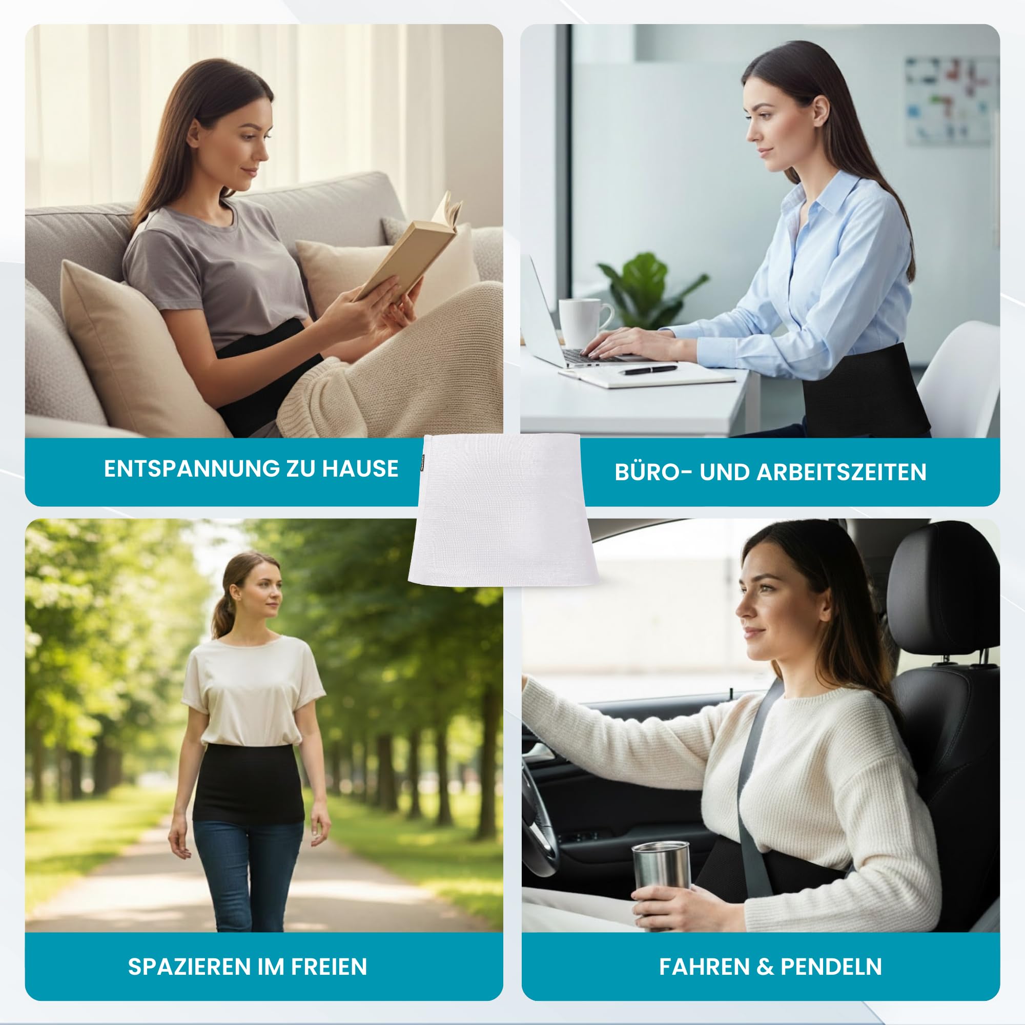 BeFit24 Unisex Nierenwärmer aus Merino und Baumwolle für Damen und Herren Rückenwärmer, Nierengurt, wärmend, atmungsaktiv, flexibel für Sport Freizeit Alltag und Winter Sommer Nutzung