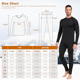 Thermal Underwear Mens Set Mens Thermals Top Bottoms Long Sleeve Long Johns