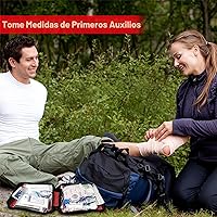 Vista 4 de Kit de primeros auxilios de viaje para auto-hogar 300 piezas Kit de supervivencia para aventuras al aire libre - Juego de emergencia pequeño