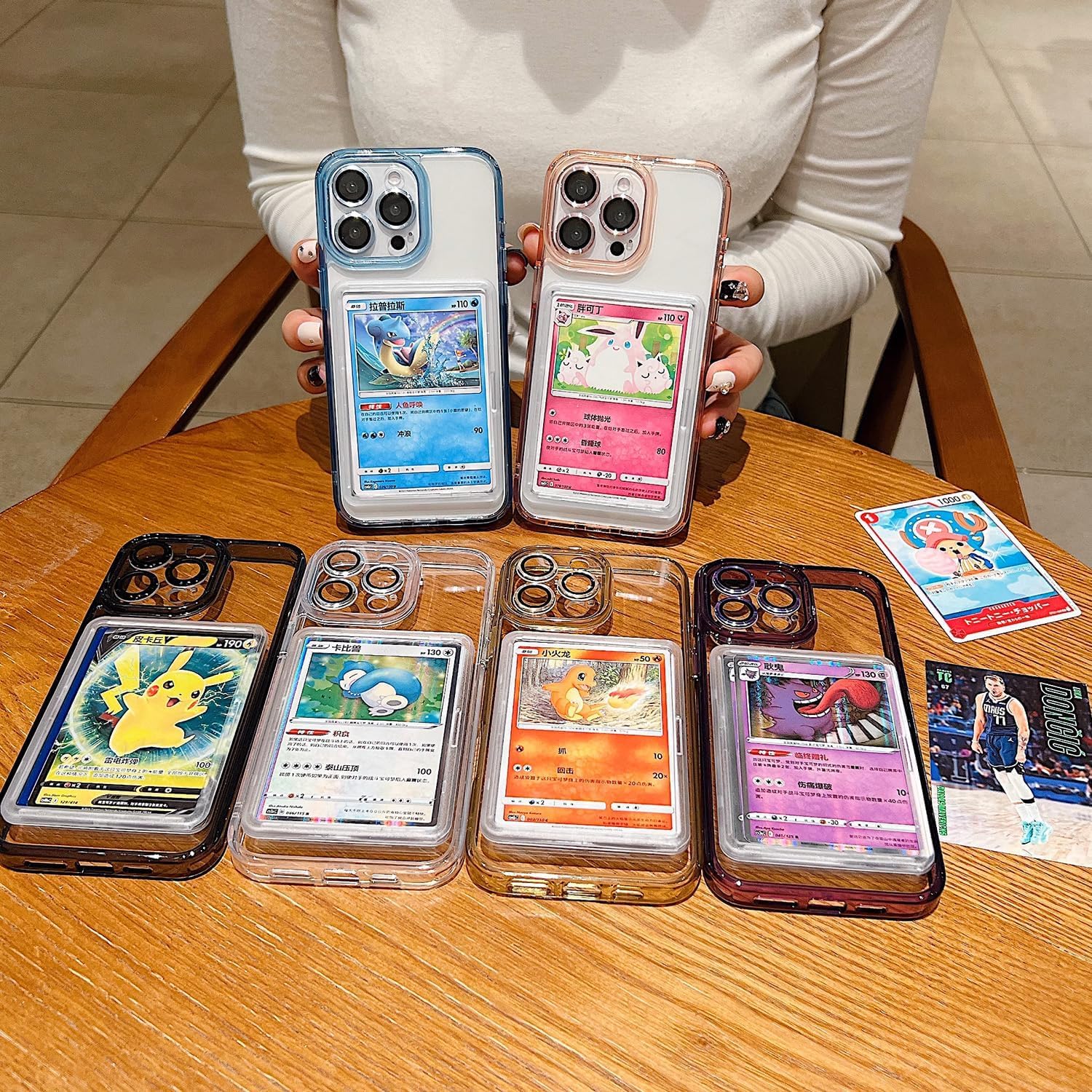 Trading Card and Photo Phone Case Display for iPhone | Compatible with All TCG, Trading Cards, Sports, One Piece, Magic The Gathering & More (Clear, iPhone 17 Pro)