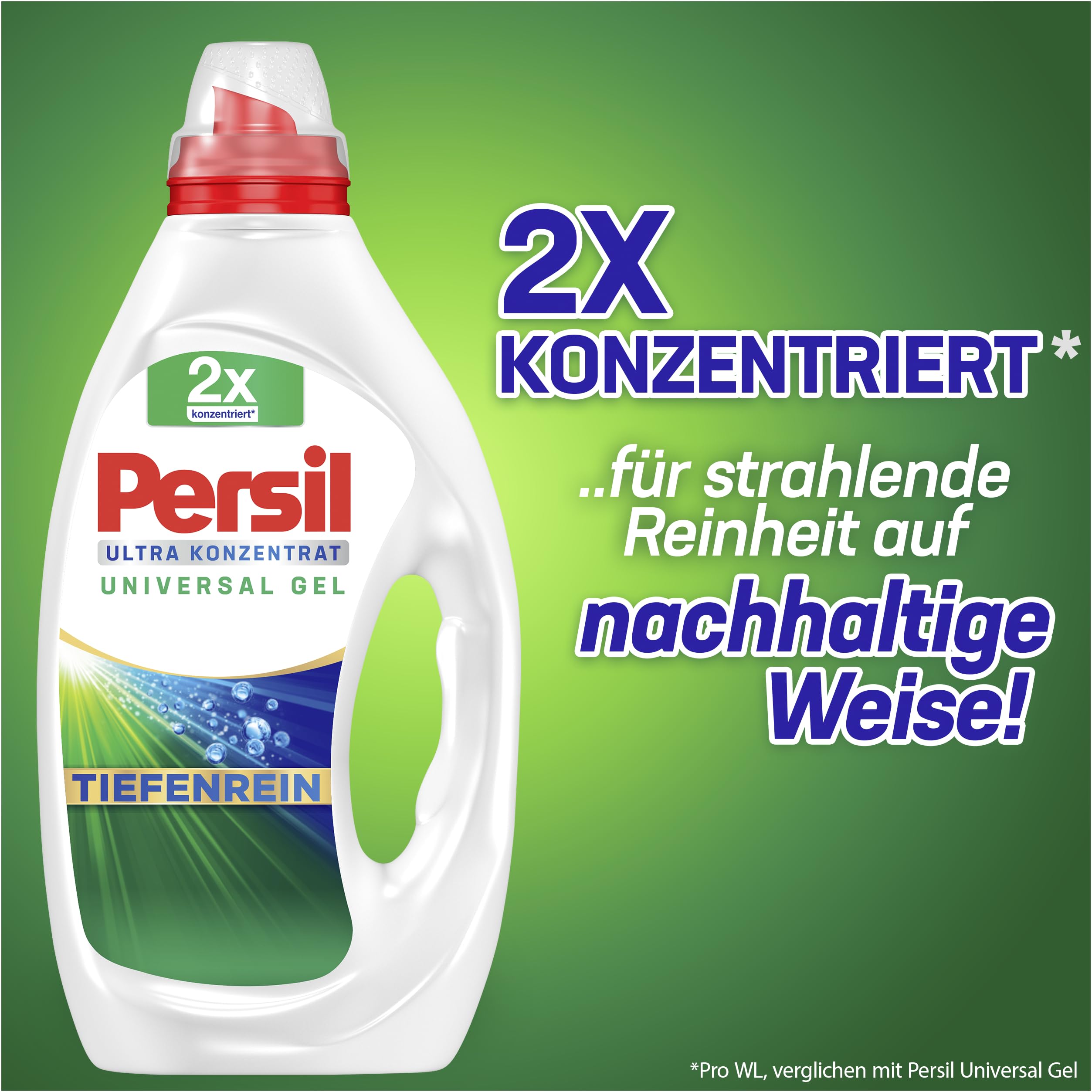 Persil Flüssigwaschmittel Universal (124 Waschladungen) hochkonzentriertes Ultra-Konzentrat Waschmittel-Gel mit Ultra Fleckenentfernung mit Tiefenrein-Plus Technologie