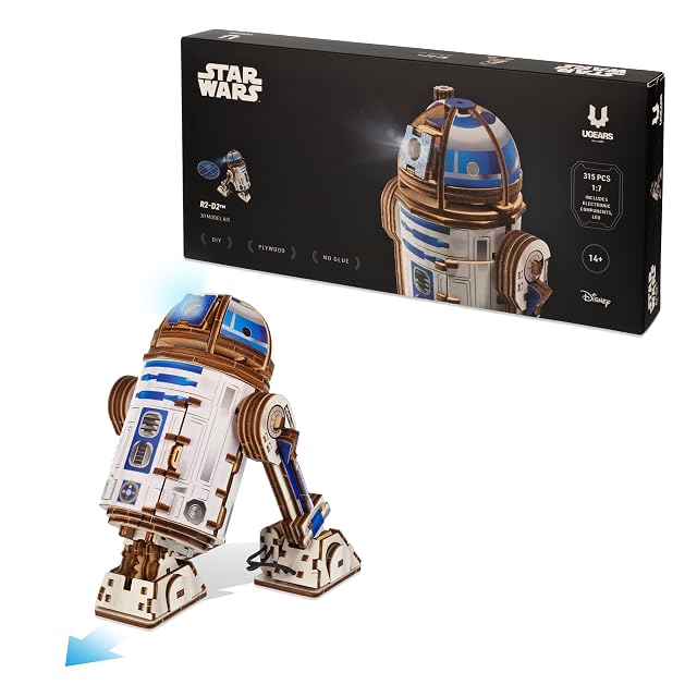 UGEARS Star Wars ™ R2-D2 ™ - Puzzle 3D, maquetas para Construir Adultos, Kit Manualidades Adultos, maquetas…
