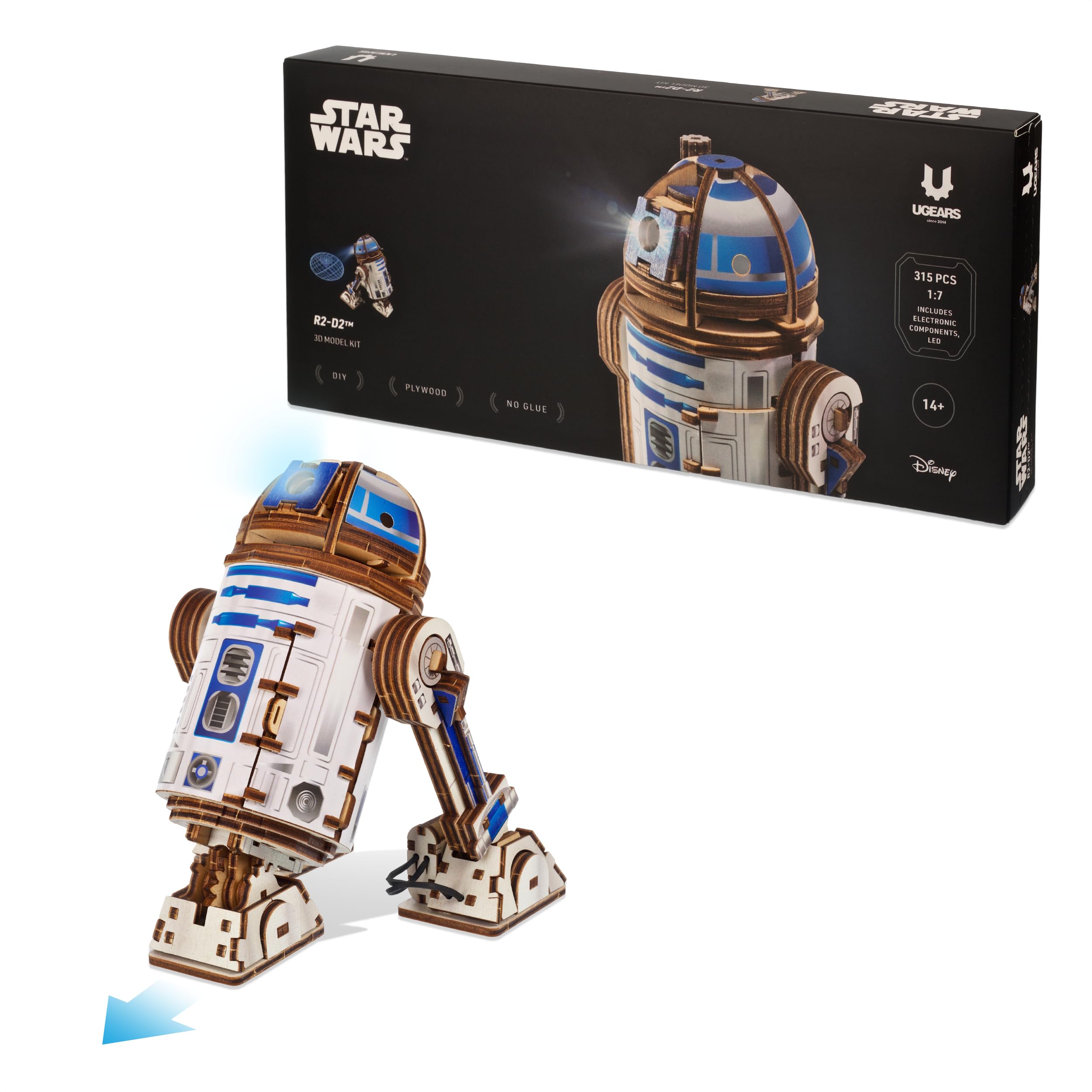 UGEARS Star Wars R2-D2 3D Wooden Jigsaw Puzzles Adult Building
