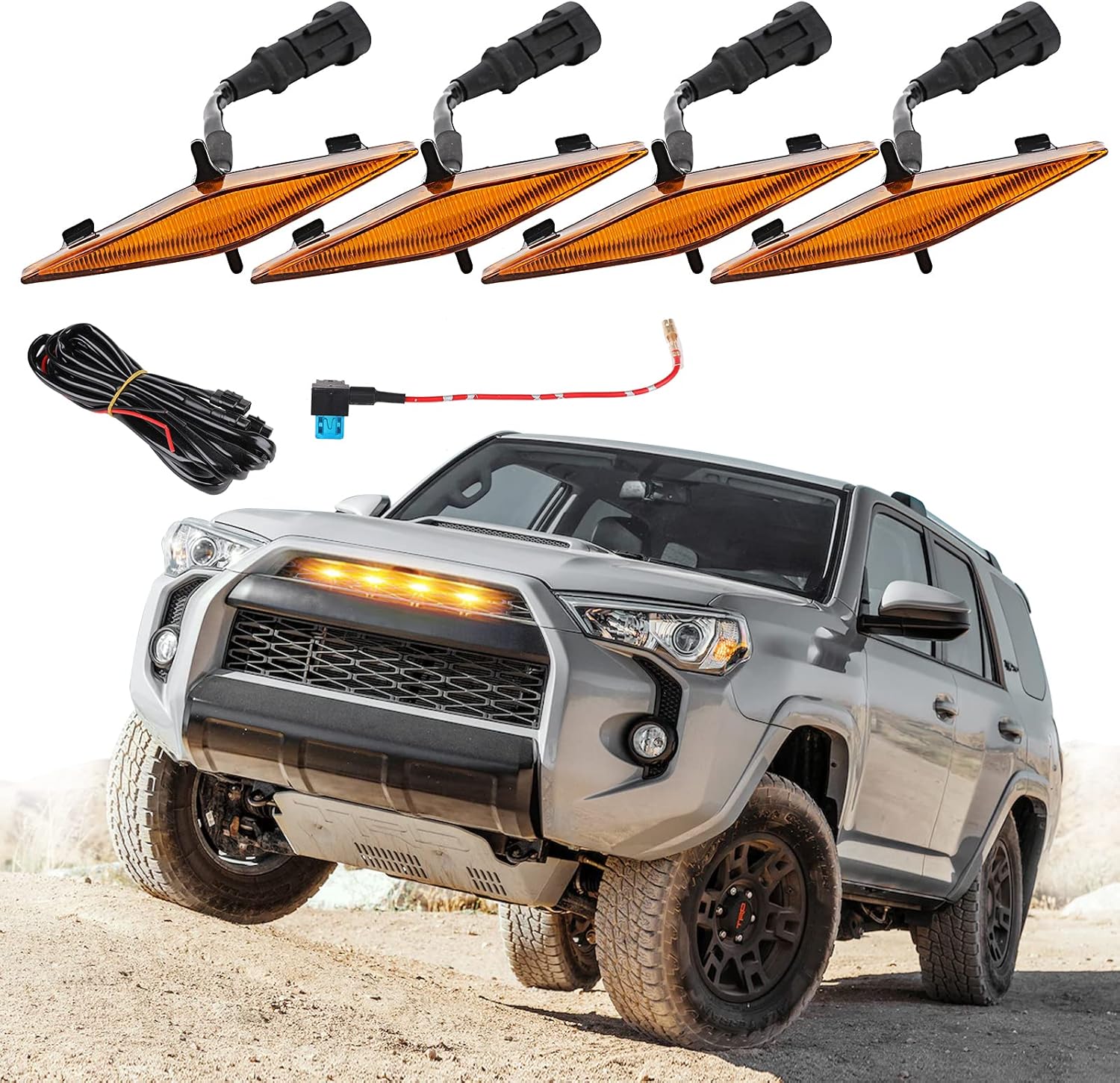 Led Amber Grille Lights for 20142021 Toyota 4Runner TRD
