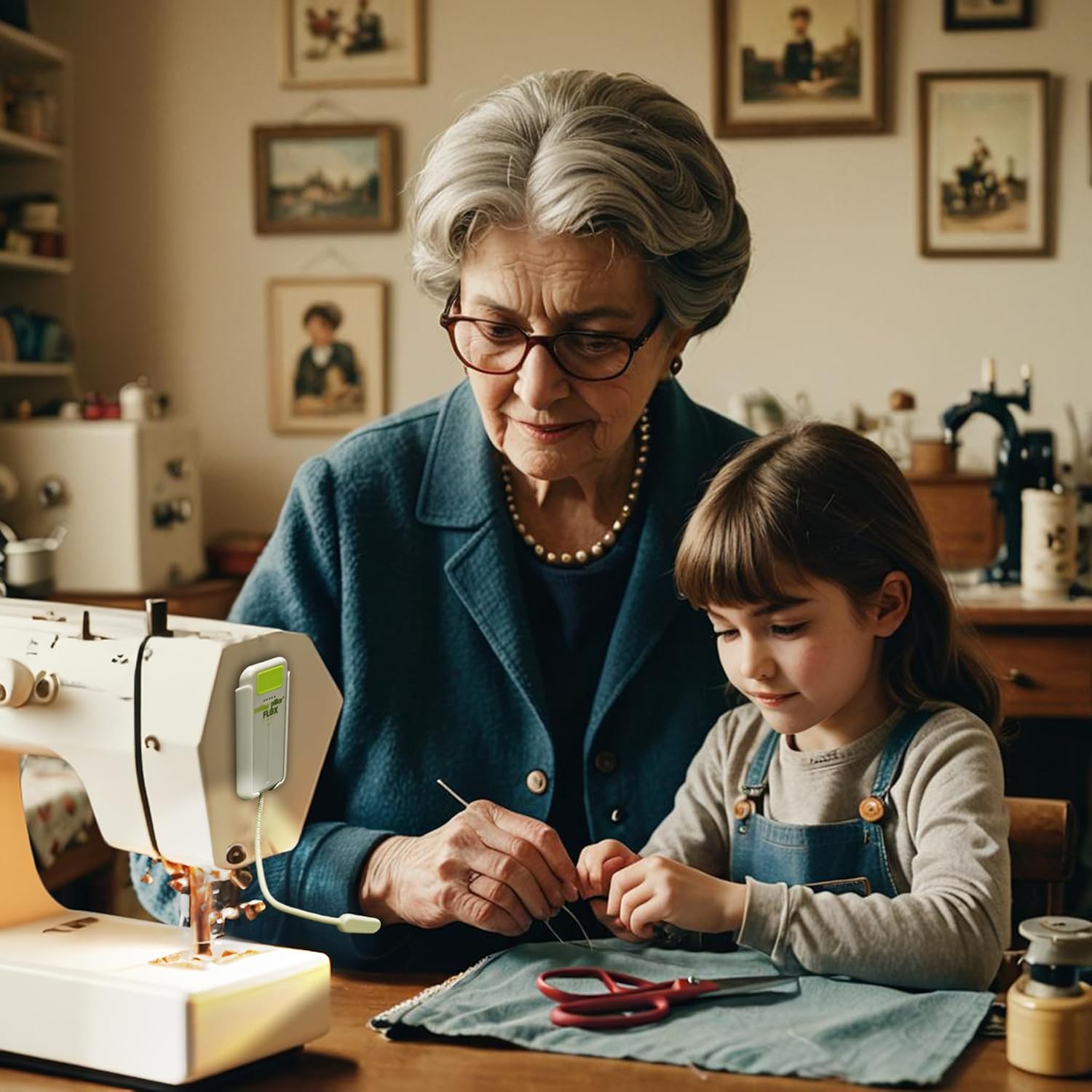 Cutterpillar Flex Light Flexible LED Sewing Machine Light — Craft & Quilting Light with 3 Brightness Levels, USB-C Rechargeable Gooseneck & Magnetic Mount — Ideal for Sewing, Quilting & Craft Tables