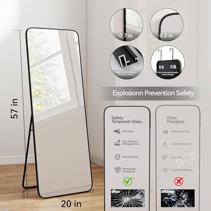 Amazon.com: SCWF-GZ 57x20 Door Hanging Full Length Mirror