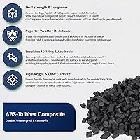 Vista 6 de Aleta de lodo Compatible con 2009-2010 Do-dge Ram 1500/2500/3500, 11-18 Ram 1500/2500/3500, Compatible con ruedas traseras simples, No es compatible