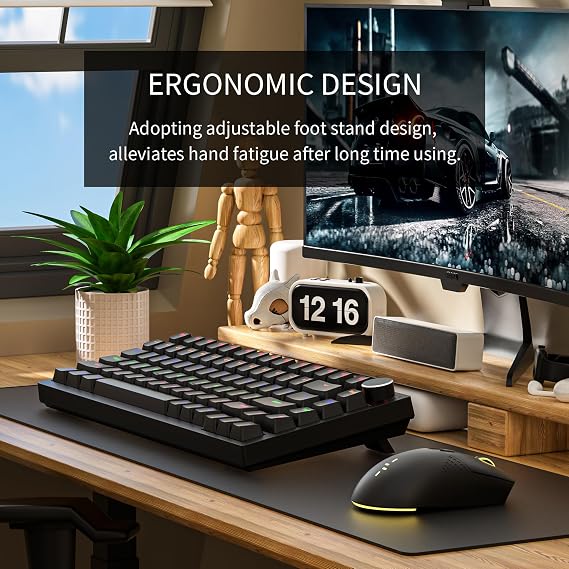 Newmen GM326 Gaming Keyboard Mechanical Keyboard Cable 75 Percent USB C