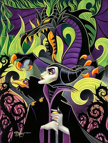 Amazon Co Jp ディズニーfineアートchiarograph Maleficent S Fury Premiere By Tim Rogersonからsleeping Beauty ホーム キッチン