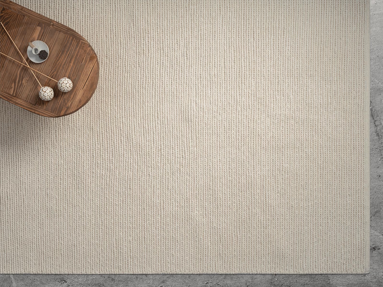 the carpet Tapis en laine de première qualité tissé à la main, en fibres naturelles, élégance dans le style tissé plat scandinave, crème, 300 x 400 cm