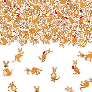 Kangaroo Party Decoration, 200pcs Kangaroo Confetti Australian Animal Table Decoration Confetti Double-Sided Printing for Kangaroo Lover Wild Zoo Animal Birthday Baby Shower Party Decoration