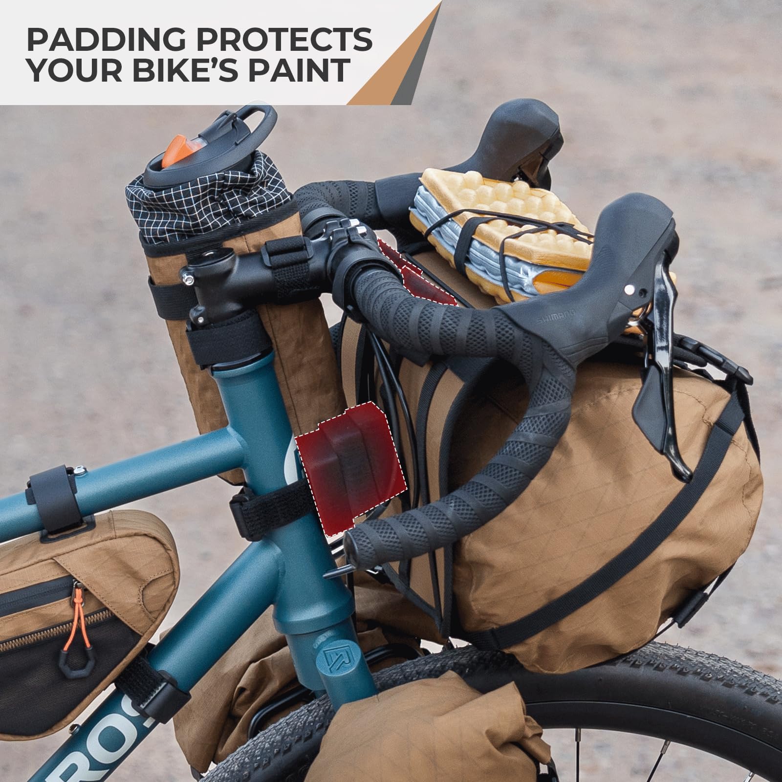 Porte-Bagages Avant pour vélo de Route VTT, Support de Guidon Vélo Réglable – Système de Fixation Avant pour Sac de Guidon, Sac Étanche, Sac de Couchage