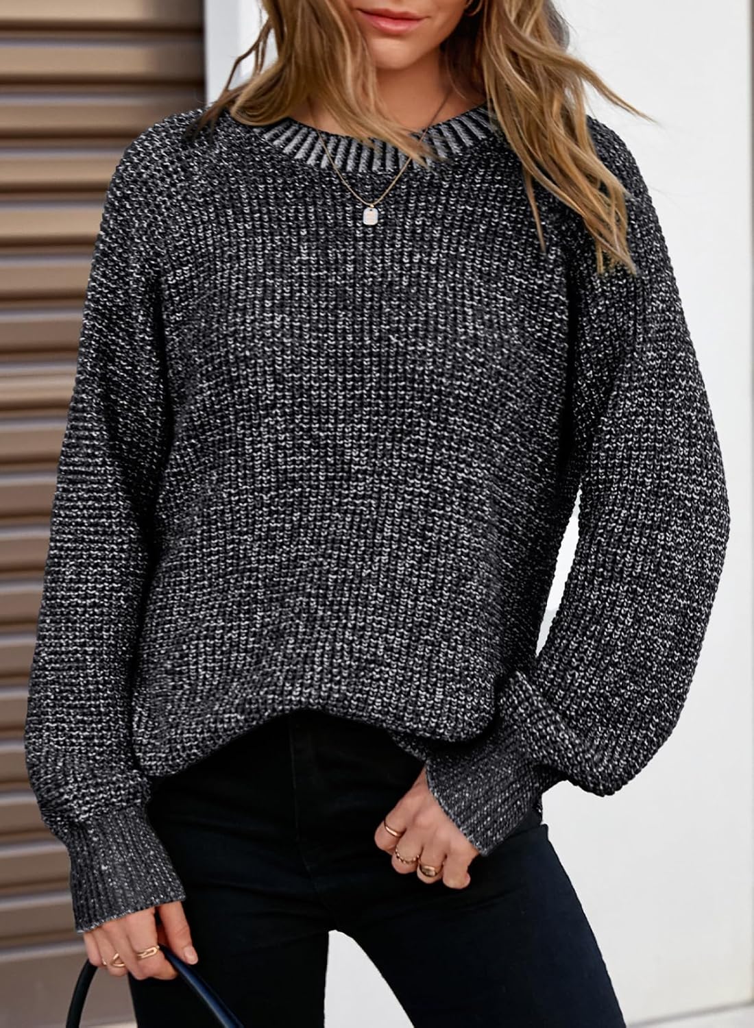 Dokotoo Womens Oversized Cozy Sweaters 2025 Long Sleeve Waffle Knit Casual Chunky Pullover Sweater Winter Clothes - Image 2