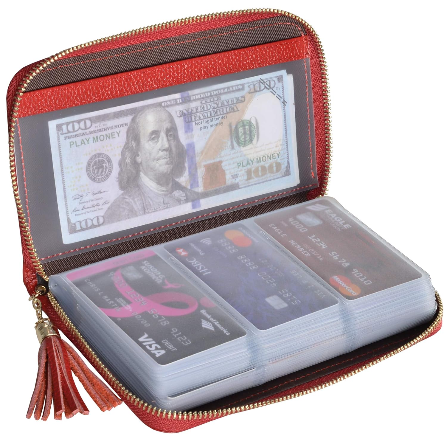 Buy Easyoulife Credit Card Holder Wallet Womens Zipper Leather Case
