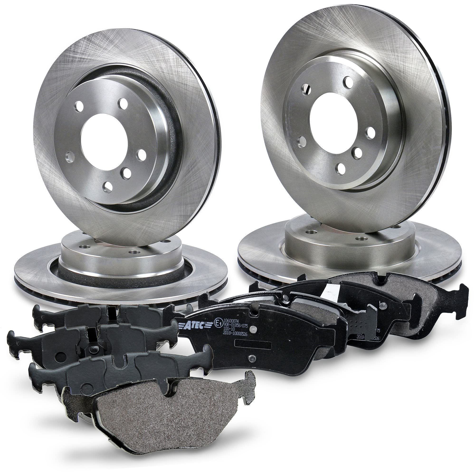 BESTPRICE Juego de frenos incl. discos de freno delanteros ¯ 300 mm + traseros ¯ 294 mm + pastillas compatible con BMW 3 (E46),Convertible (E46),Compact (E46),CoupŽ (E46),Touring (E46)