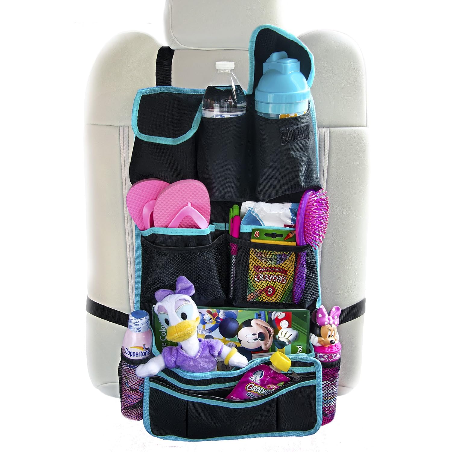 Backseat Organizer For Kids Premium Quality Black Durable