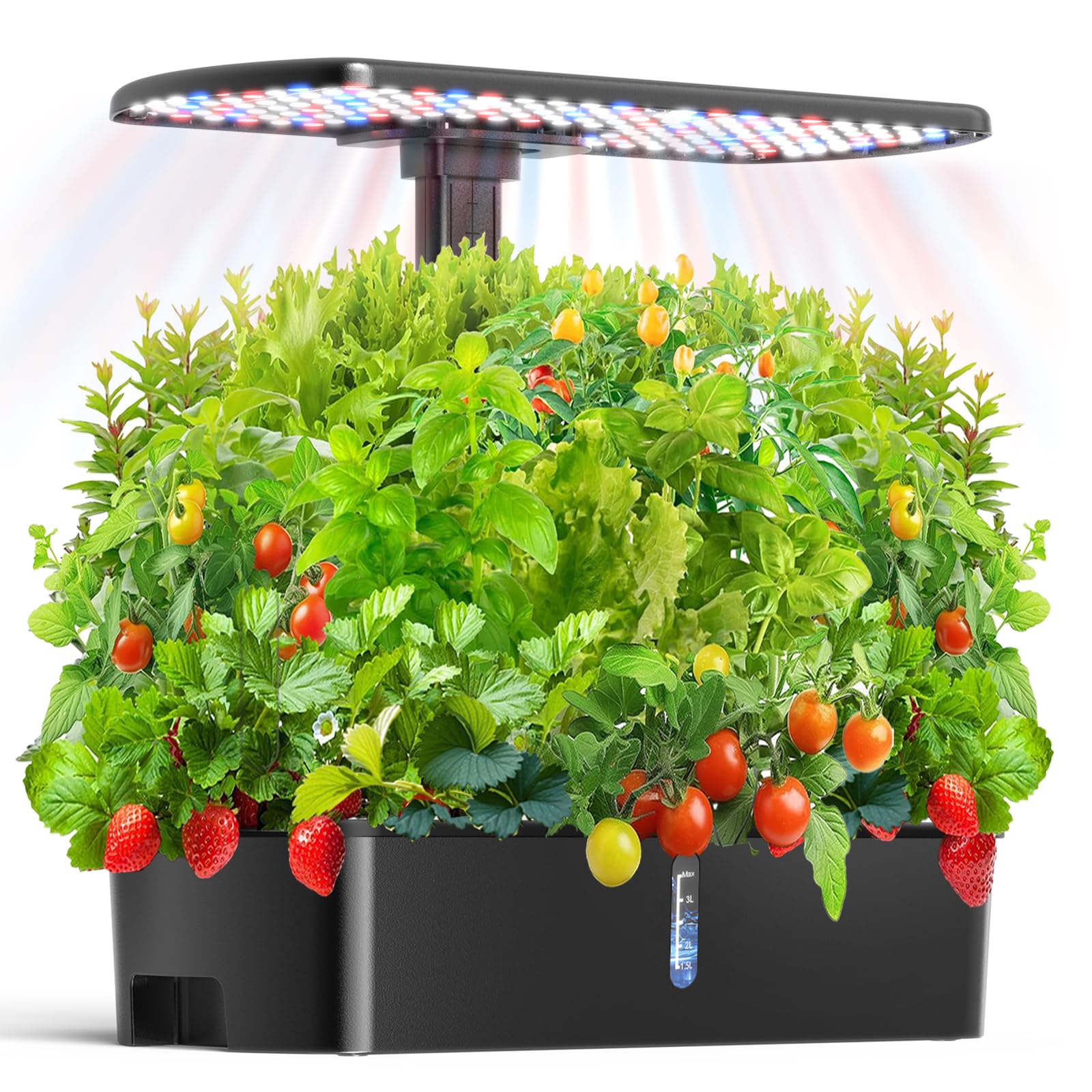 hdroor Hydroponics Growing System Kit 12 Pods Indoor Garden, Hydroponic Indoor Herb Garden Kit with Grow Light, Smart in Door Gardening Gifts for Women, Adjustable Height, Auto Timer, Quiet Pump