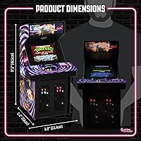 Vista 2 de Numskull Quarter Arcades TMNT Turtles in Time Collector's Edition Mini Arcade - 1/4 Scale Authentic Wooden Replica, Original ROM, Rechargeable